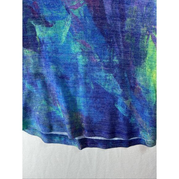 Soft Surroundings Painterly Artsy Print Tunic | V-Neck Lightweight Stretch Top S - Picture 8 of 9